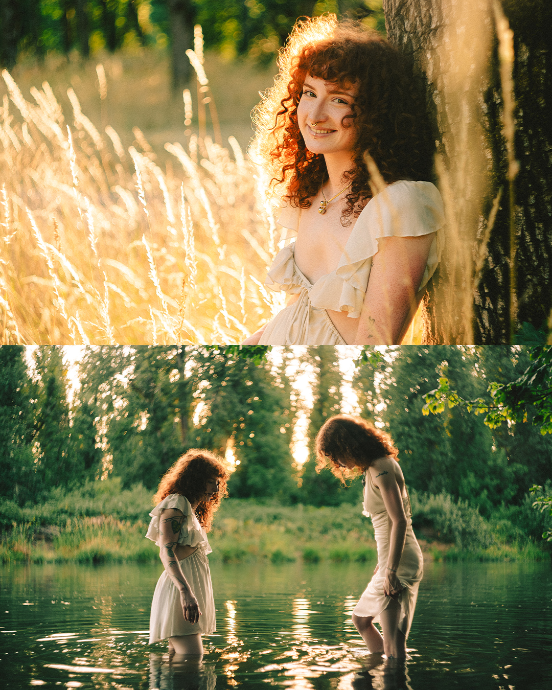 Emotive Creative Portraits of Twin Sisters at Golden Hour — photograph 12 of 20